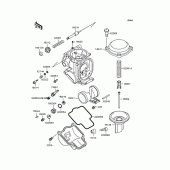 Схема вузла: Комплектуючі карбюратора для Kawasaki ZX400 ZZR400