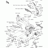 Схема вузла: Кріплення двигуна Kawasaki ZR1000 Z1000 ABS
