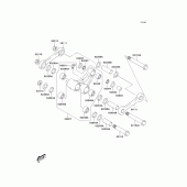 Схема узла: Задняя подвеска для Kawasaki KLX400 KLX400R