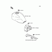 Схема вузла: Інформаційні наклейки для Kawasaki ZR1200 ZRX1200R