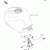 Схема вузла: Fuel pump для Kawasaki ZX600 Ninja ZX-6RR
