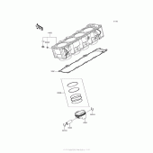 Схема узла: Цилиндр & Поршень для Kawasaki ZR900 Z900