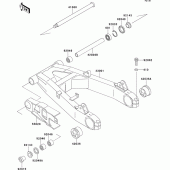 Схема узла: Задний рычаг (Маятник) для Kawasaki ZR1100 Zephyr 1100RS