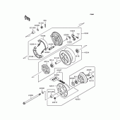 Схема вузла: Заднє колесо & Привідний ланцюг для Kawasaki BN125 Eliminator