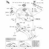 Схема вузла: Паливний бак для Kawasaki ZR1000 Z1000