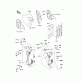 Схема узла: Радиатор для Kawasaki KX500