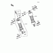 Схема узла: Подвеска/амортизатор для Kawasaki VN750 Vulcan 750