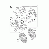 Схема узла: Передний тормоз для Kawasaki ZX750 Ninja ZX-7RR