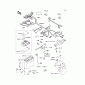 Схема вузла: Електроустаткування для Kawasaki EX500 GPZ500S