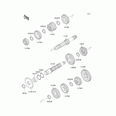 Схема узла: Трансмиссия для Kawasaki KX125