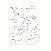 Схема вузла: Вихлопна система для Kawasaki KX250/ KX252 KX250