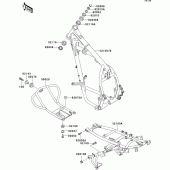 Схема вузла: Рама для Kawasaki KL650 KLR650