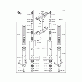 Схема узла: Вилка передней оси (Zx600-e4/e5) для Kawasaki ZX600 Ninja ZX-6