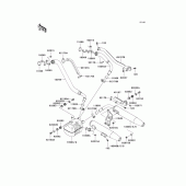 Схема узла: Выхлопная система (1/2) для Kawasaki VN1500 Vulcan 1500 Classic