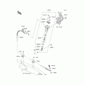 Схема вузла: Задній гальмівний циліндр Kawasaki KX450 KX450F