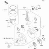 Схема вузла: Crankshaft/piston(s) для Kawasaki KX85 KX85