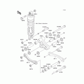 Схема узла: Задняя подвеска для Kawasaki ZX1100 GPZ1100