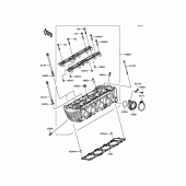 Схема узла: Головка цилиндра для Kawasaki ZR800 Z800 ABS