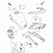 Схема вузла: Інформаційні наклейки для Kawasaki KLZ1000 Versys 1000 LT