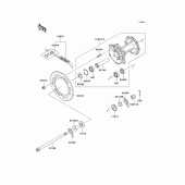 Схема вузла: Ступиця заднього колеса для Kawasaki KL250 KL250 Super Sherpa