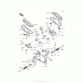 Схема вузла: Підніжки для Kawasaki VN900 Vulcan 900 Classic LT