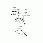 Схема вузла: Наклейки (VN400-D3) для Kawasaki VN400 Vulcan Drifter