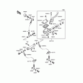 Схема вузла: Передній гальмівний циліндр (ZR400-C1C4) для Kawasaki ZR400 Zephyr