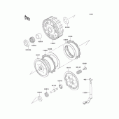 Схема вузла: Зчеплення для Kawasaki VN800 Vulcan 800 Drifter