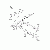 Схема вузла: Задній важіль (маятник) для Kawasaki EX250 ZZR250