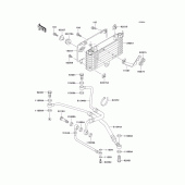 Схема узла: Масляный охладитель для Kawasaki ZX1100 Ninja ZX-11