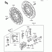 Схема вузла: Front brake(zg1000-a9) для Kawasaki ZG1000 1000GTR