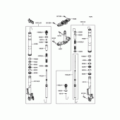 Схема узла: Вилка передней оси для Kawasaki ZR800 Z800 ABS