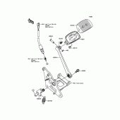 Схема вузла: Педаль гальма/Torque Link для Kawasaki VN900 Vulcan 900 Classic LT