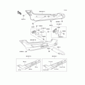 Схема вузла: Side covers/chain cover(ex250-h3/h4) для Kawasaki EX250 ZZR250