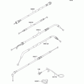 Схема вузла: Троси для Kawasaki ZR1100 ZRX1100-II