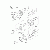 Схема вузла: Заднє колесо & Привідний ланцюг для Kawasaki EN500 Vulcan 500 LTD