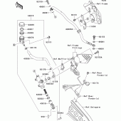 Схема узла: Задний тормозной цилиндр для Kawasaki ZX636 Ninja ZX-6R