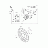 Схема узла: Передний тормоз для Kawasaki ZR800 Z800