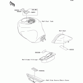 Схема вузла: Інформаційні наклейки для Kawasaki ZX600 Ninja ZX-6RR