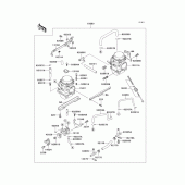 Схема узла: Карбюратор(1/2) для Kawasaki EL250 Eliminator 252