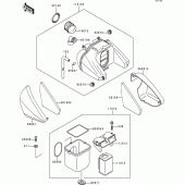 Схема вузла: Повітряний фільтр для Kawasaki ZR550 Zephyr