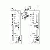 Схема узла: Вилка передней оси для Kawasaki ZX1400 ZZR1400 ABS
