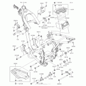 Схема узла: Крепление двигателя для Kawasaki KLX140 KLX140G