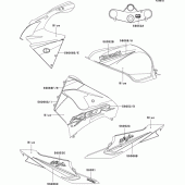 Схема вузла: Decals(blue)(zx900-f2p) для Kawasaki ZX900 Ninja ZX-9R