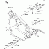 Схема узла: Крепление двигателя для Kawasaki VN1600 VN1600 Classic