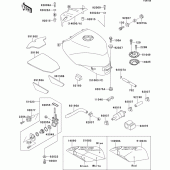 Схема узла: Топливный бак(1/2)(zx400-l2) для Kawasaki ZX400 ZXR400