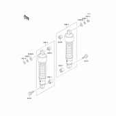 Схема вузла: Підвіска/амортизатор для Kawasaki VN250 Eliminator 250V