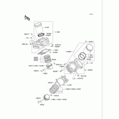 Схема вузла: Циліндр & Поршень для Kawasaki VN750 Vulcan 750