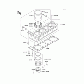 Схема узла: Цилиндр & Поршень для Kawasaki ZG1000 1000GTR