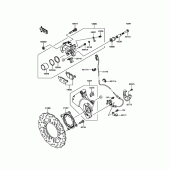 Схема вузла: Заднє гальмо для Kawasaki ZR800 Z800 ABS
